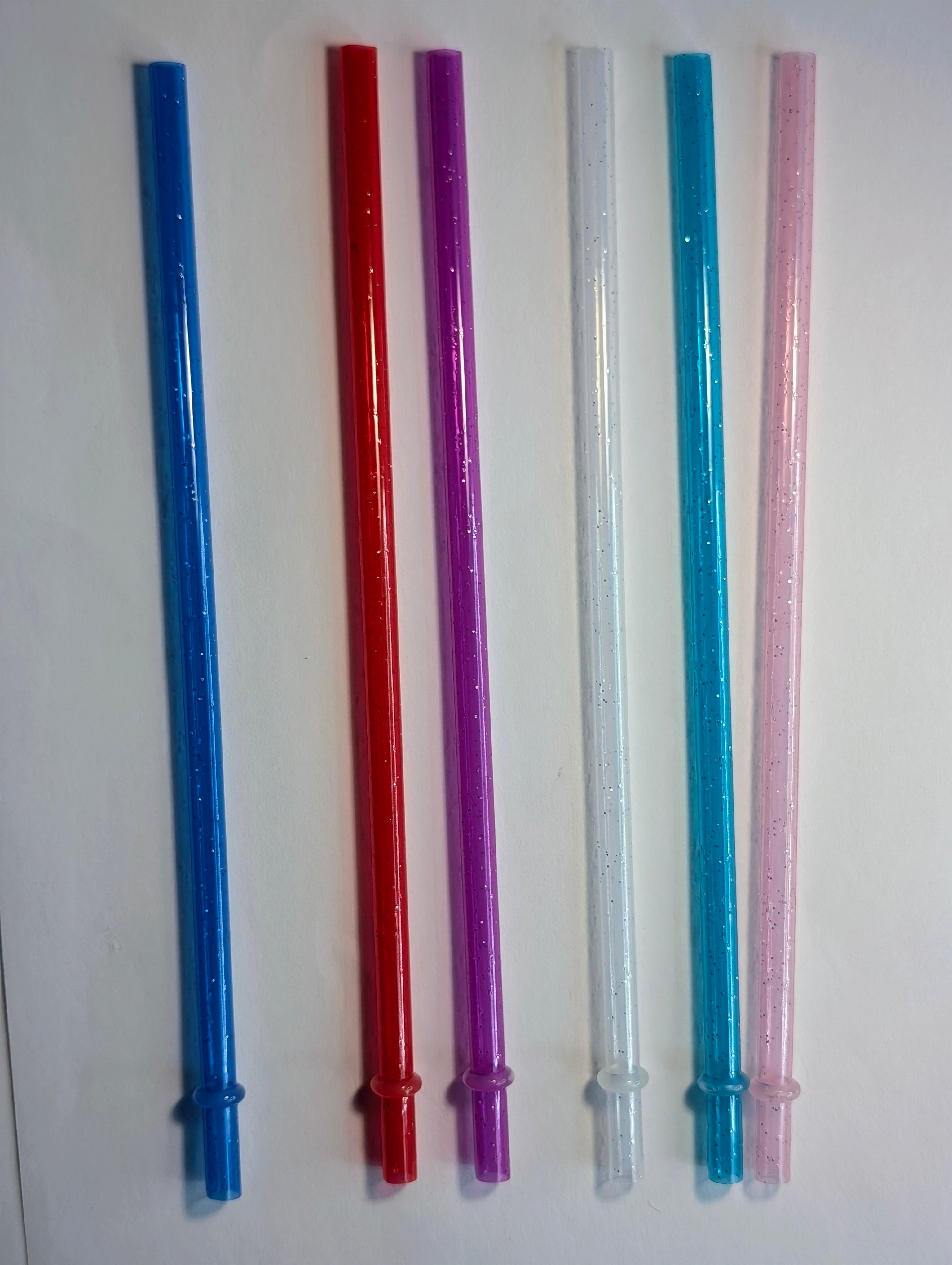20oz-24oz  Color Glitter plastic straws
