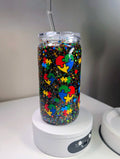 16 oz Acrylic Autism speaks Glitter cup