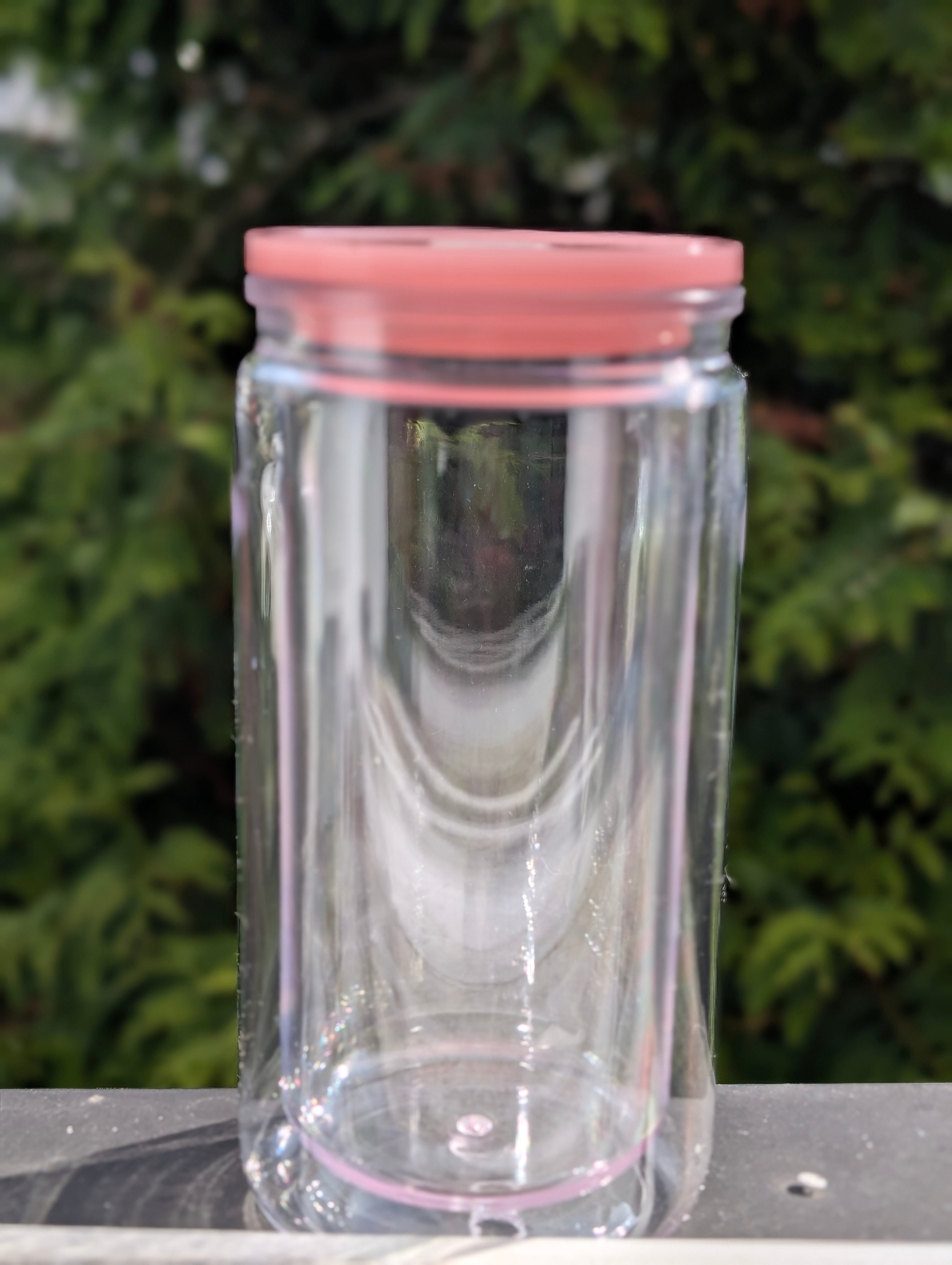 16 oz  Acrylic Pink lid