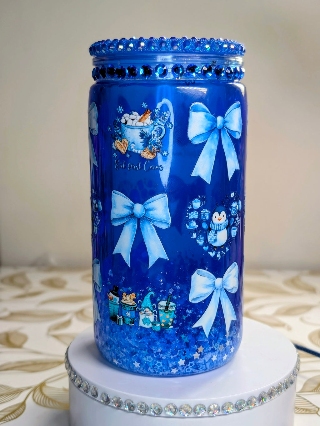 Penguin snowglobe tumbler