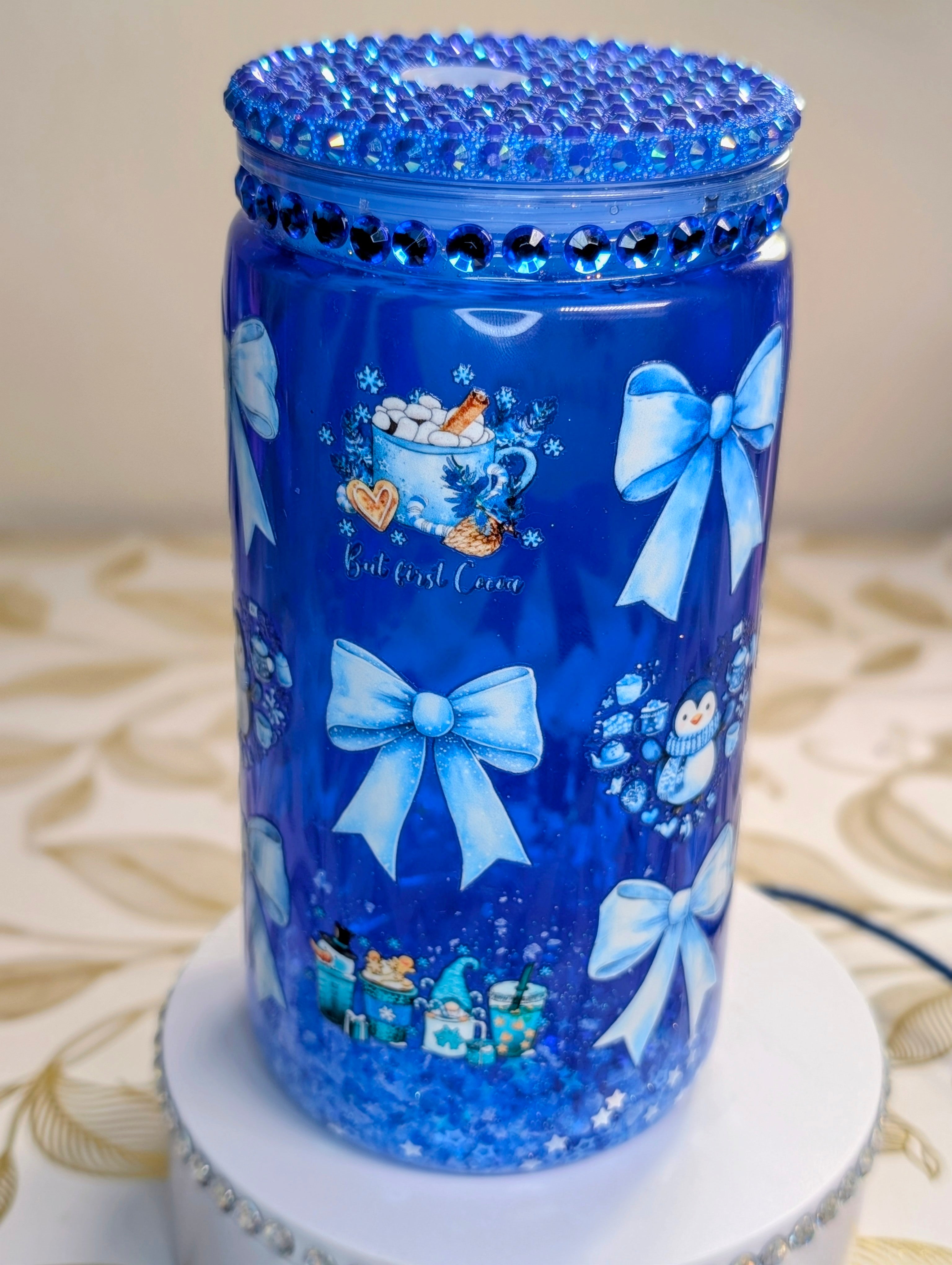 Penguin snowglobe tumbler