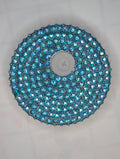 Teal/Turquoise- Rhinestone Lid