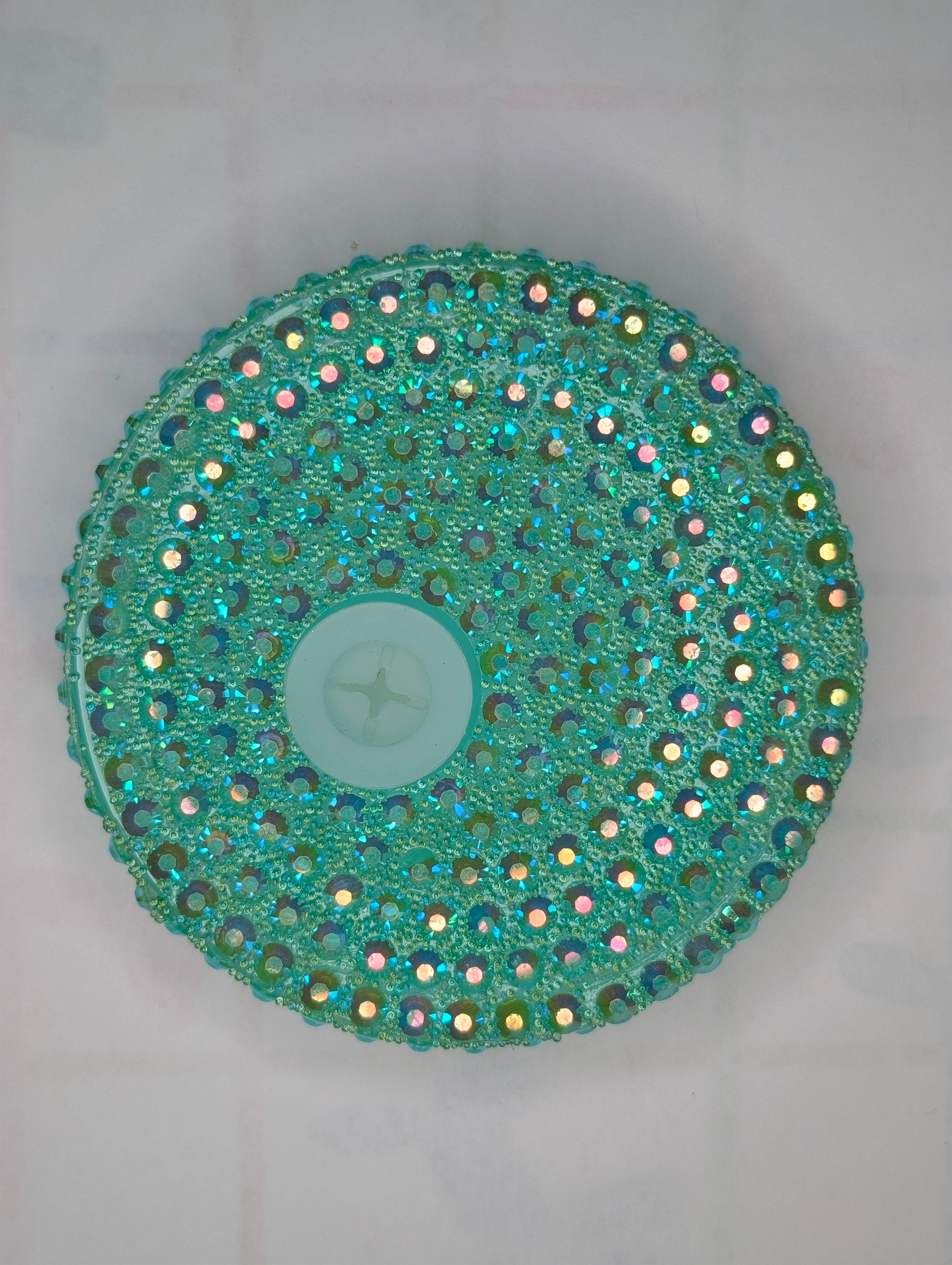 Light Green- Rhinestone Lid