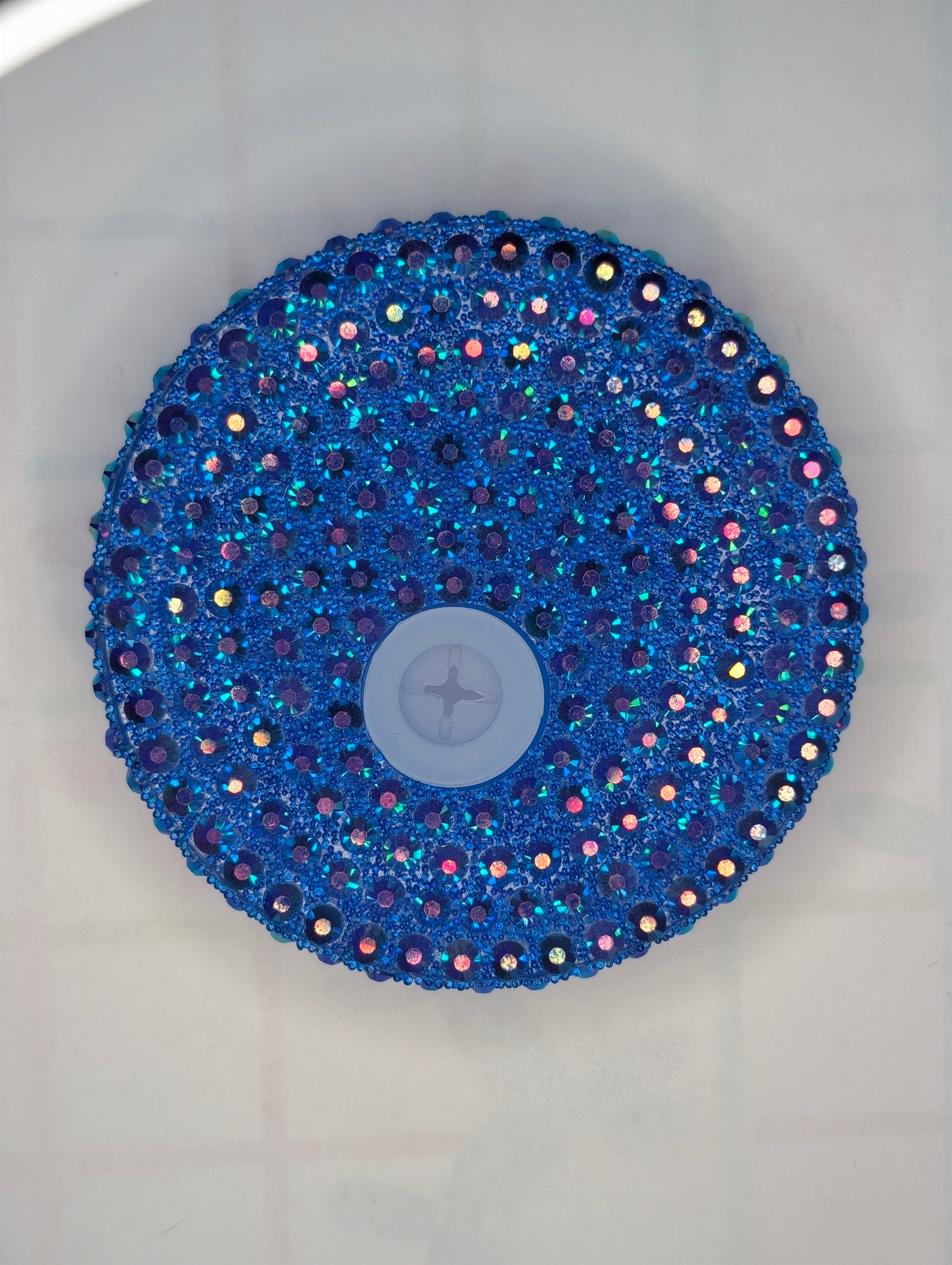 Blue- Rhinestone Lid