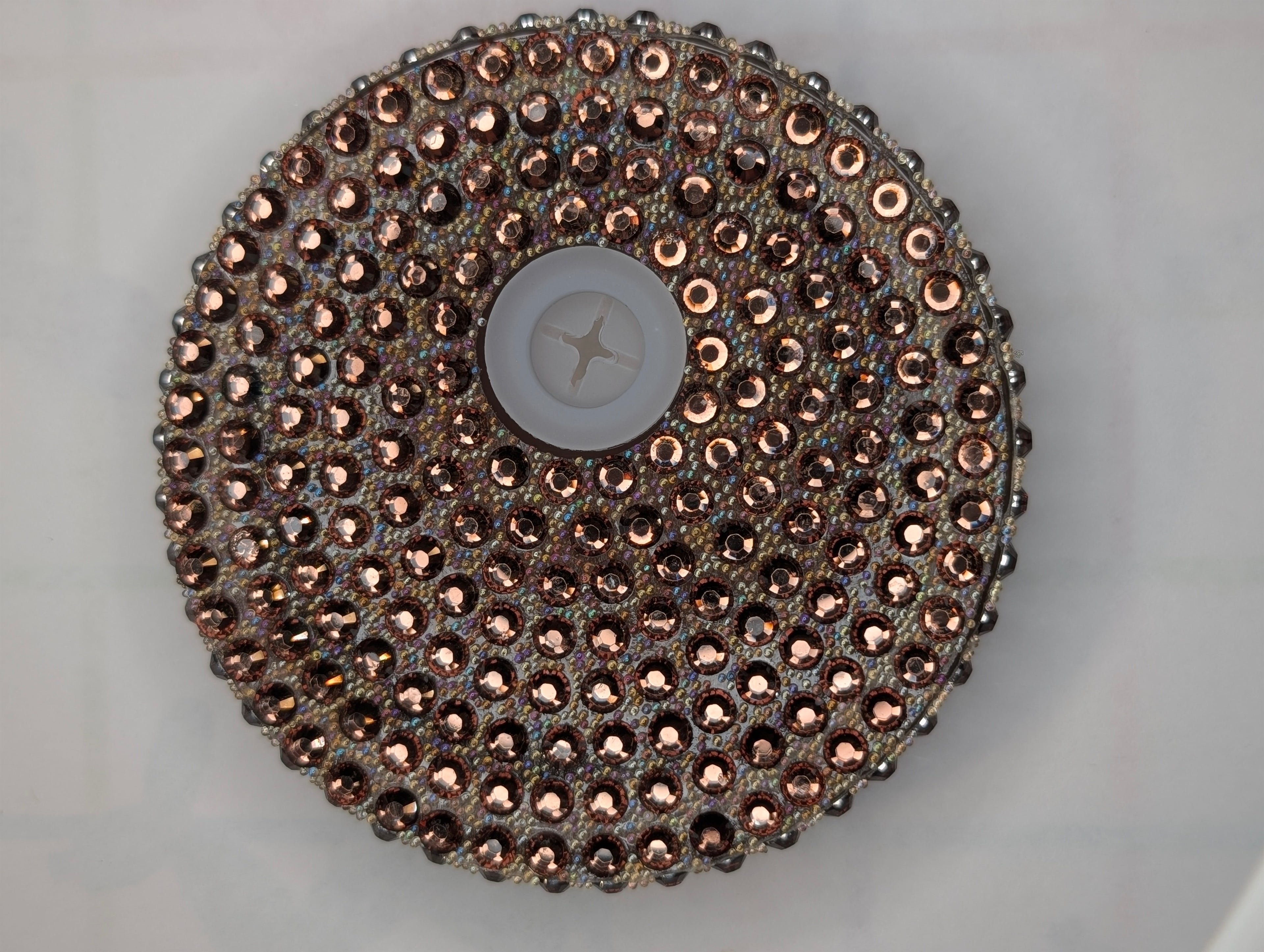 Brown- Rhinestone Lid