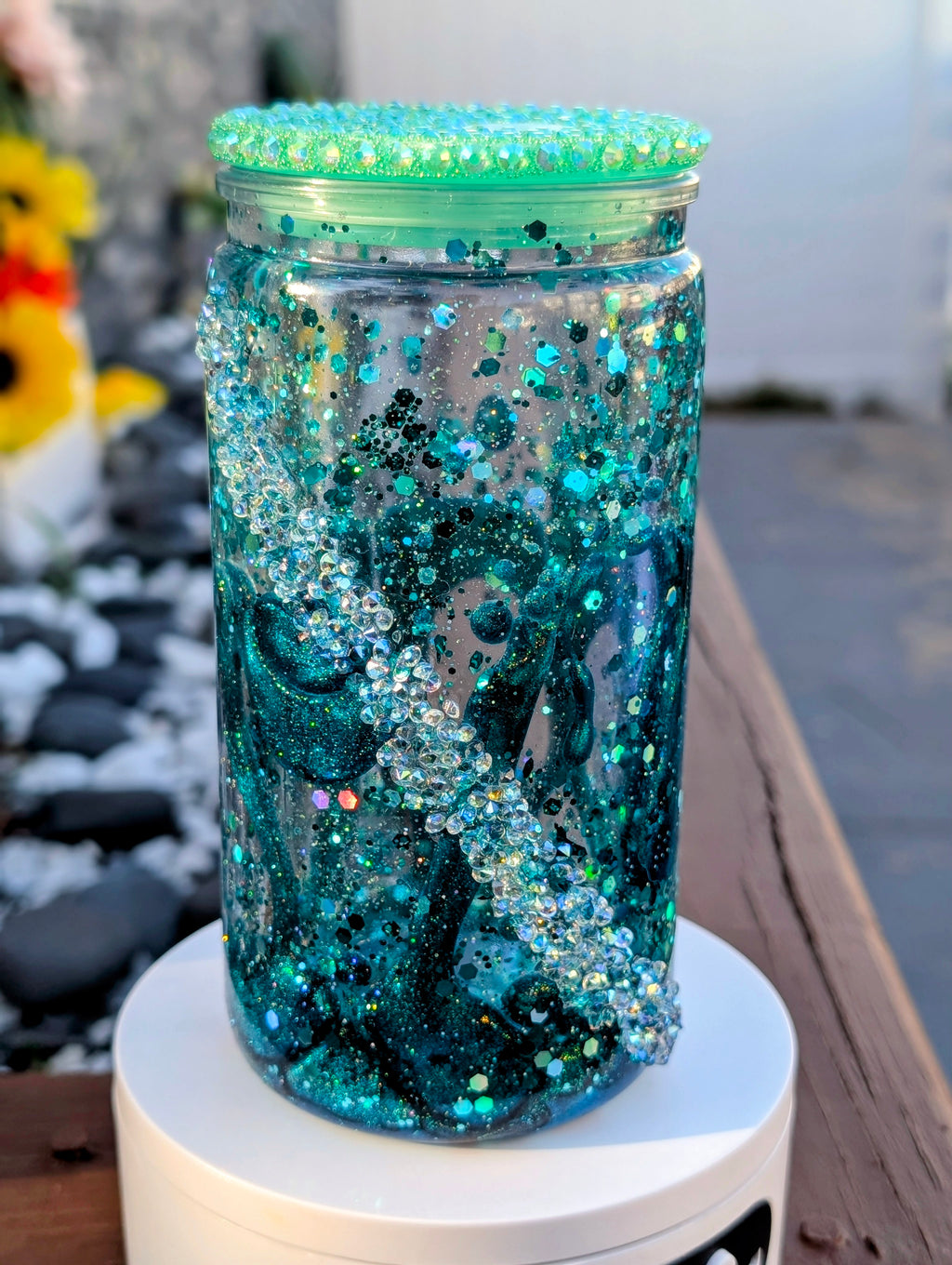 Diamond Teal Tumbler 16oz