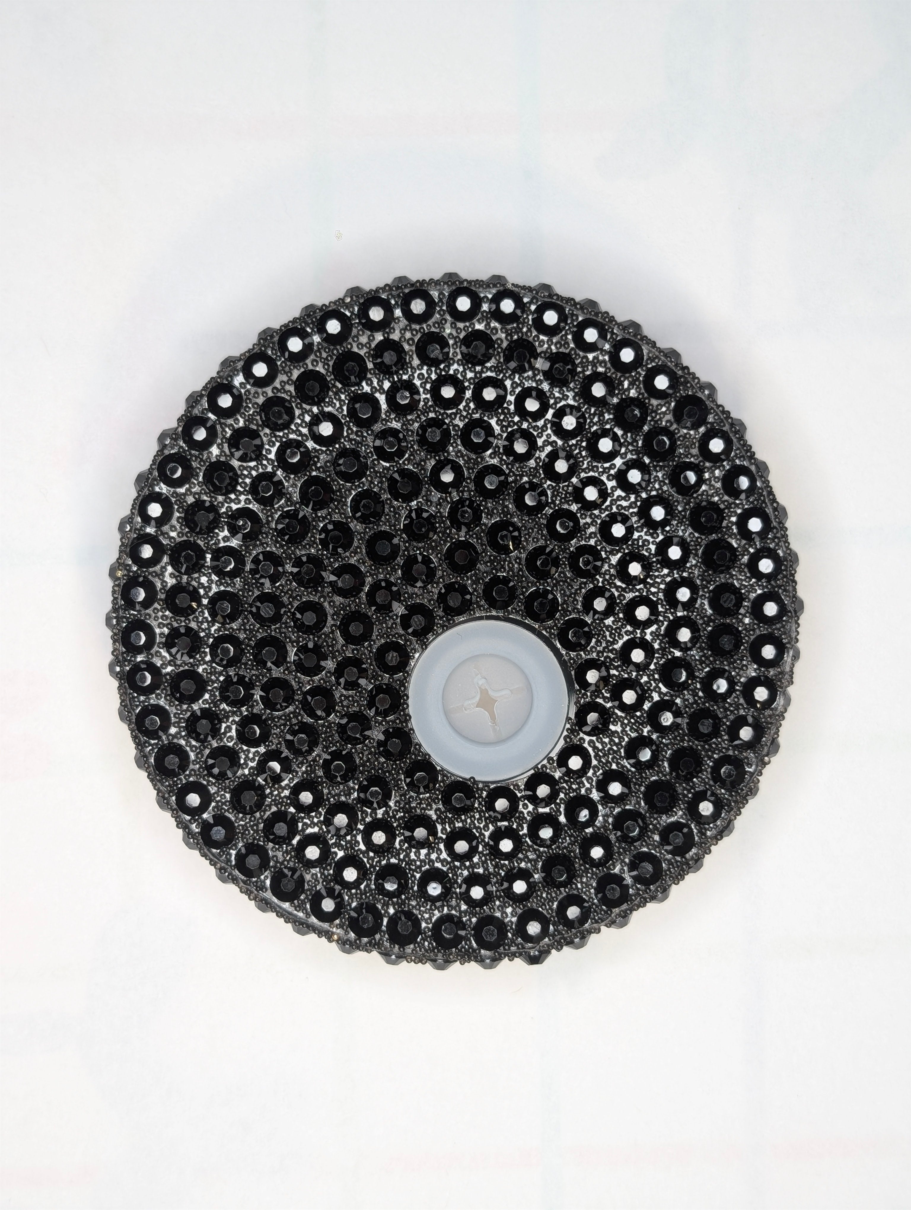 Black- Rhinestone Lid