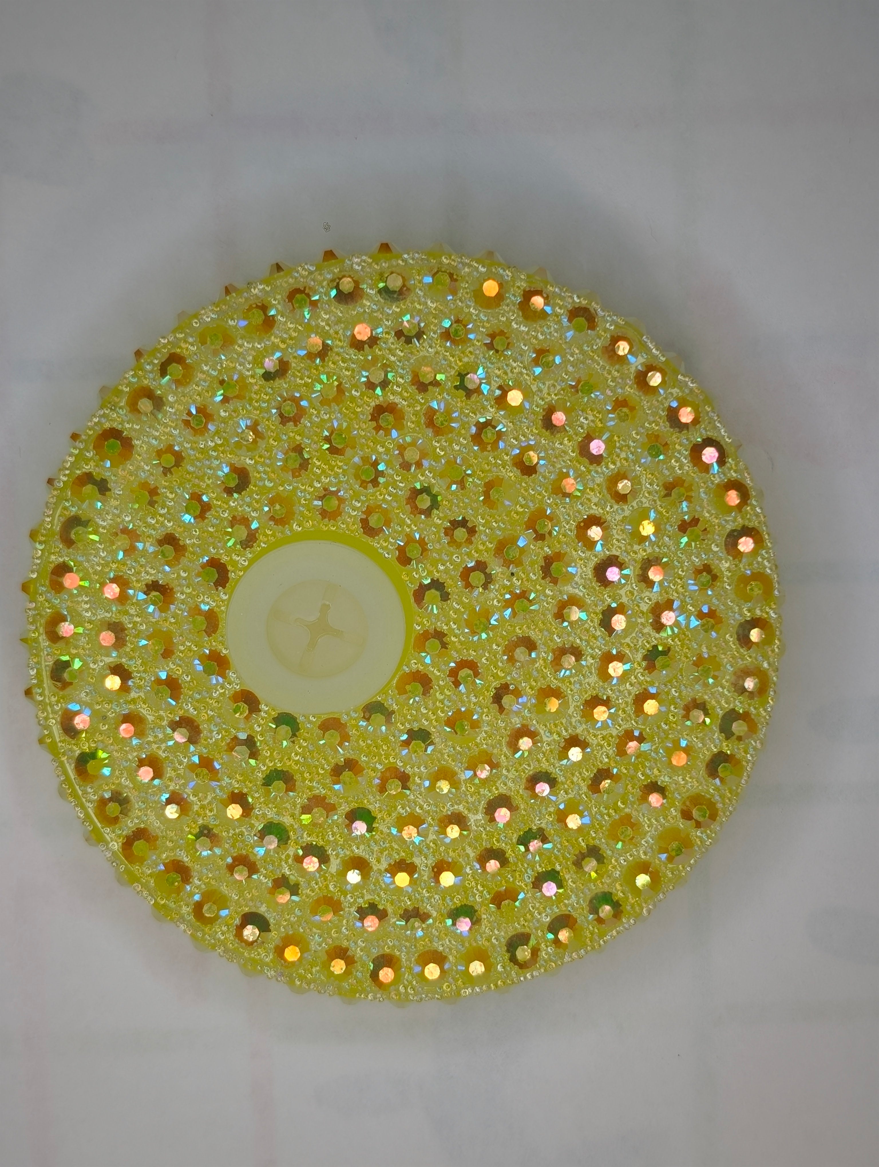 Yellow- Rhinestone Lid