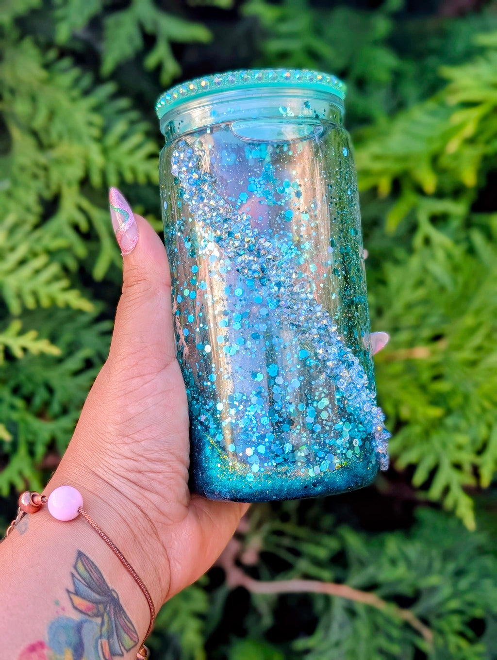 Diamond Teal Tumbler 16oz