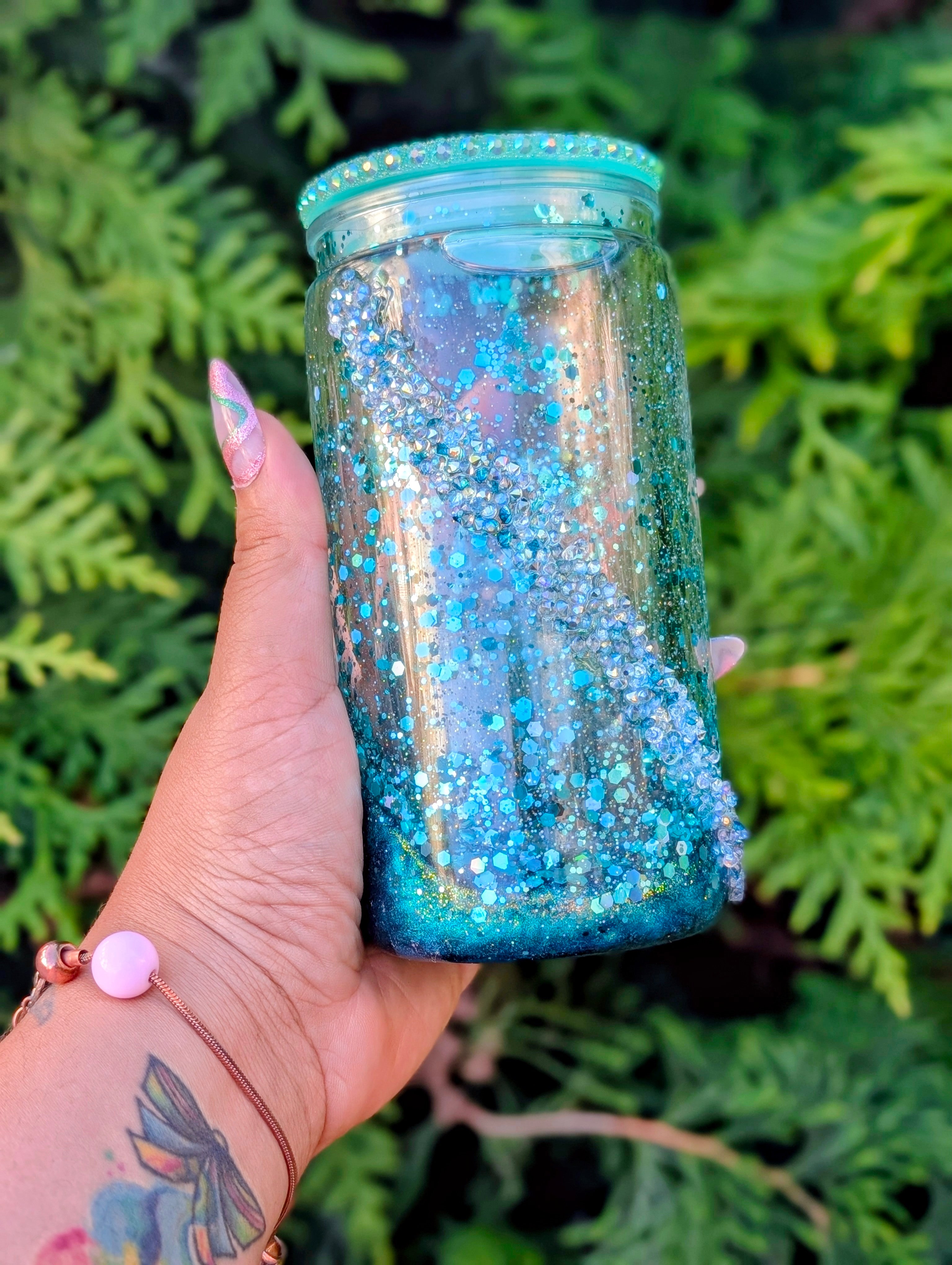 Diamond Teal Tumbler 16oz