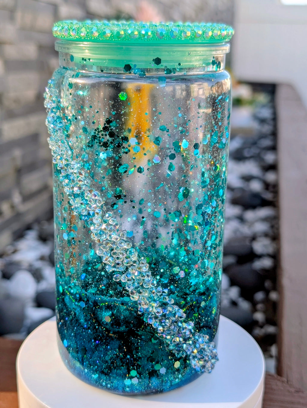 Diamond Teal Tumbler 16oz