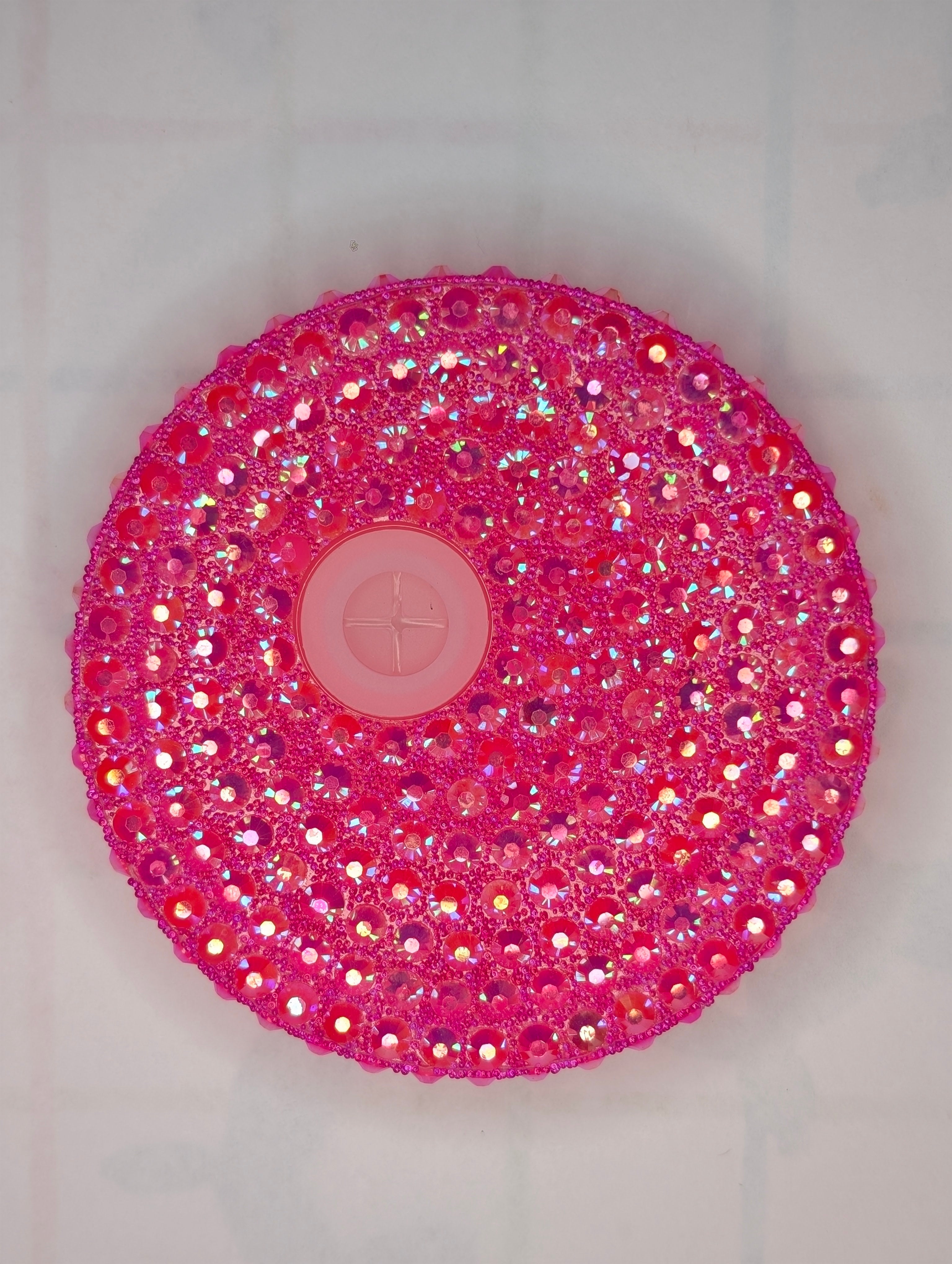 Pink- Rhinestone Lid